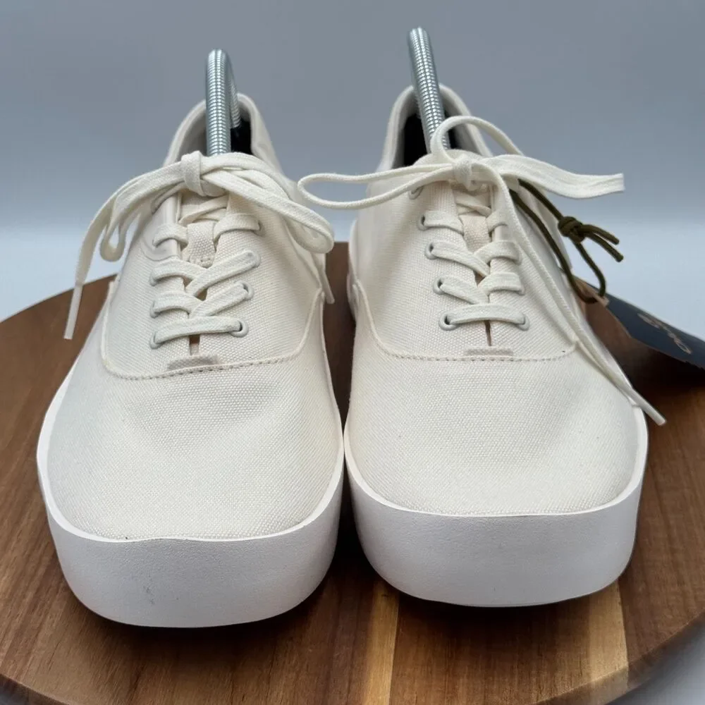 OLUKAI Tradewind Island Footwear Off White Canvas Sneakers Shoes 9.5 NWT
